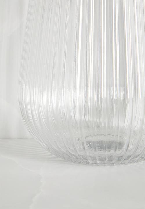 Silk By Design - Tall Ribbed Tulip Glass Vase