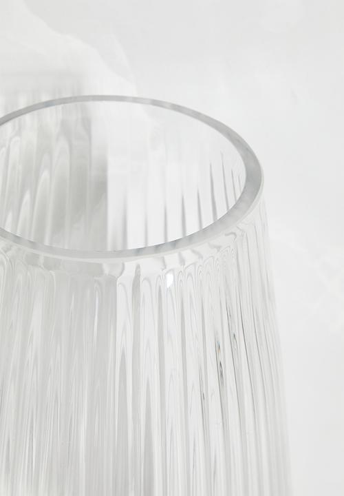 Silk By Design - Tall Ribbed Tulip Glass Vase