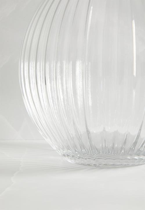 Silk By Design - RIBBED BOUQUET GLASS VASE