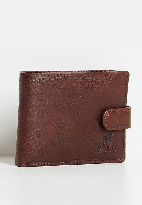 POLO - Vertical Billfold With Card Flap - Brown