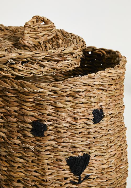 H&S - Cat storage baskets set of 3 - Natural