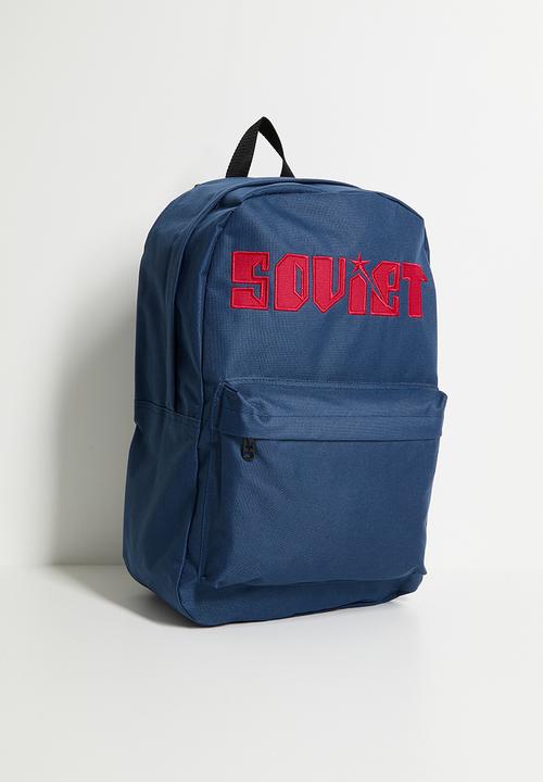 SOVIET - Techno Nylon Backpack - Navy & red
