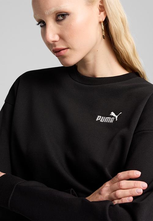 PUMA - Ess Small No. 1 Logo Relaxed Crew Fl W P - Puma Black