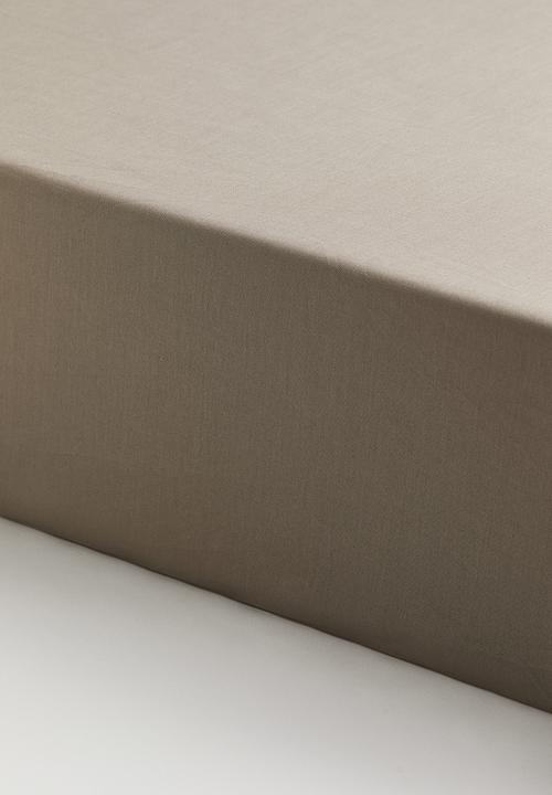 H&M - Fitted cotton sheet - greige