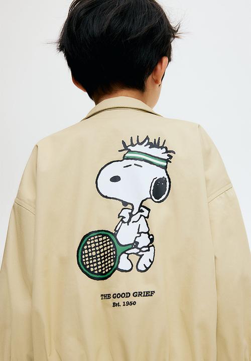 H&M - Oversized twill jacket - beige snoopy