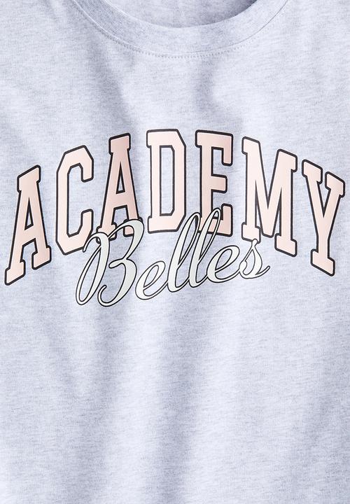 H&M - Oversized cotton t-shirt - grey melange academy belles