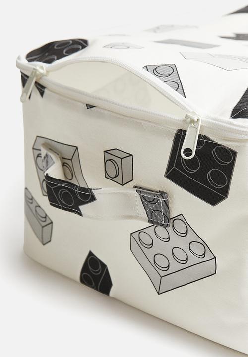 H&M - Canvas toy storage basket - white/lego