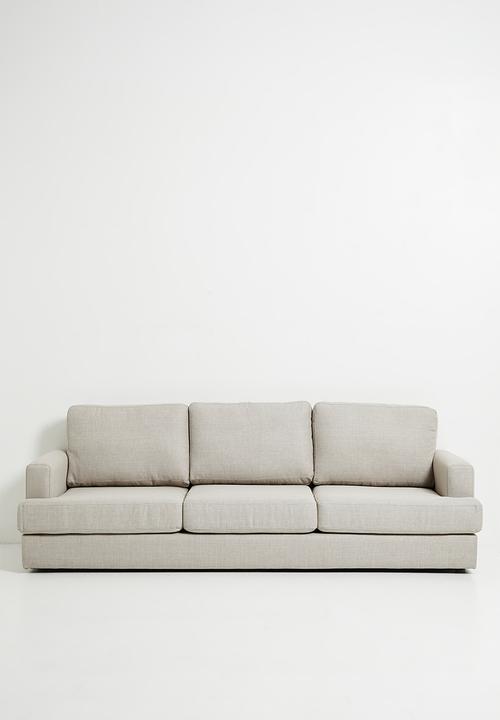 Sixth Floor - Bali 3 seater sofa - stone
