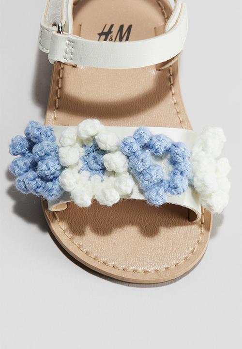 H&M - Sandals - white/light blue