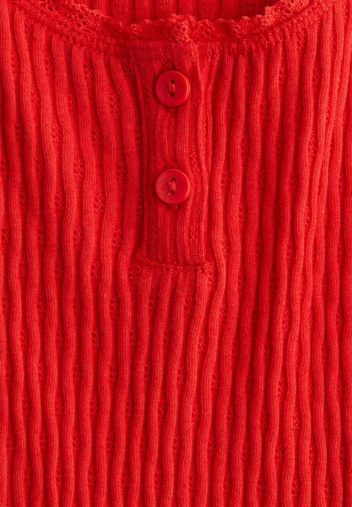 H&M - Pointelle cotton vest top - red