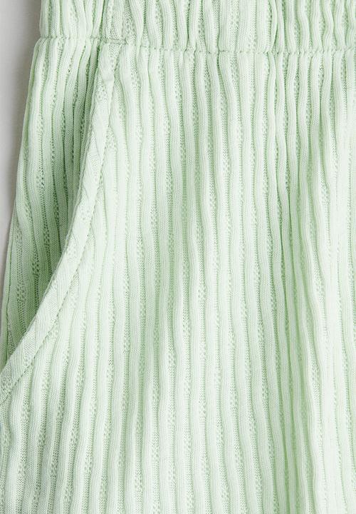 H&M - Pointelle jersey shorts - light green