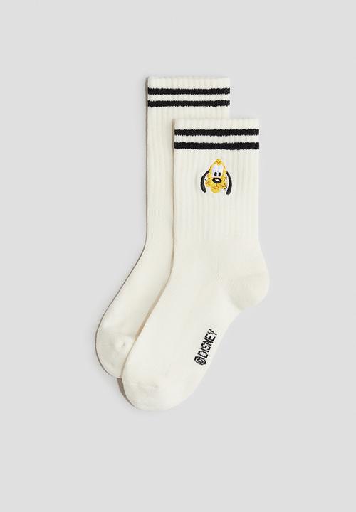 H&M - 5-Pack intarsia motif socks - white/disney