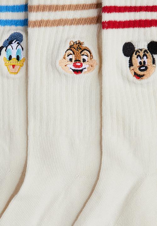 H&M - 5-Pack intarsia motif socks - white/disney