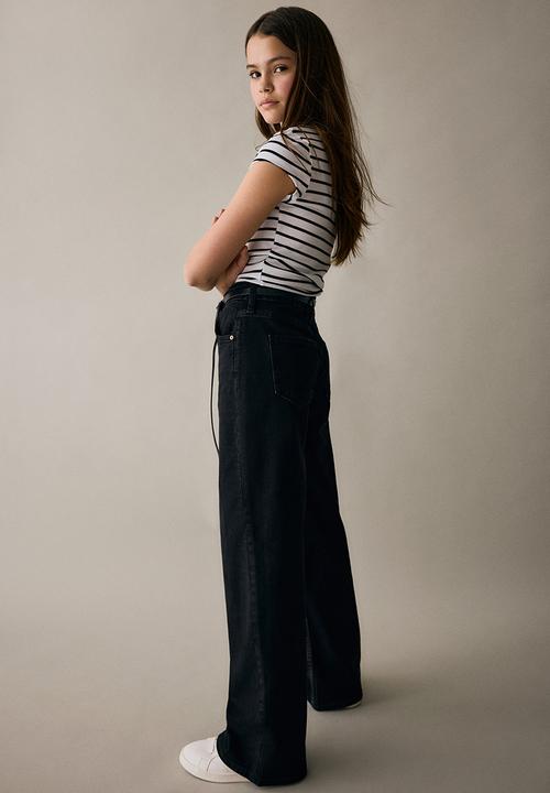 H&M - Wide leg jeans - black