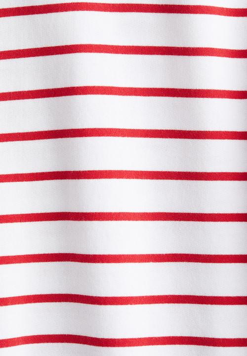 H&M - Crew-neck sweatshirt - white/red striped 