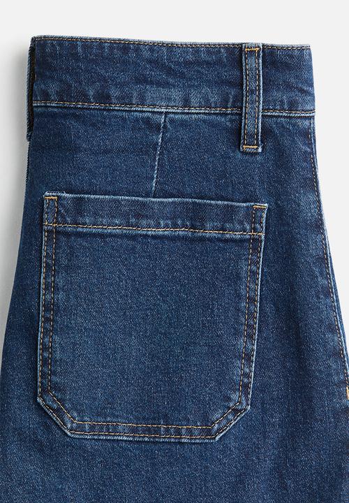 H&M - Wide high jeans - dark denim blue 