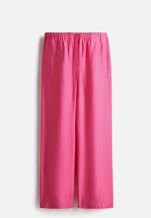 H&M - Loose-fit drawstring trousers - bright pink