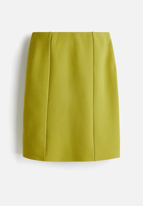 H&M - Knee-length skirt - yellow-green