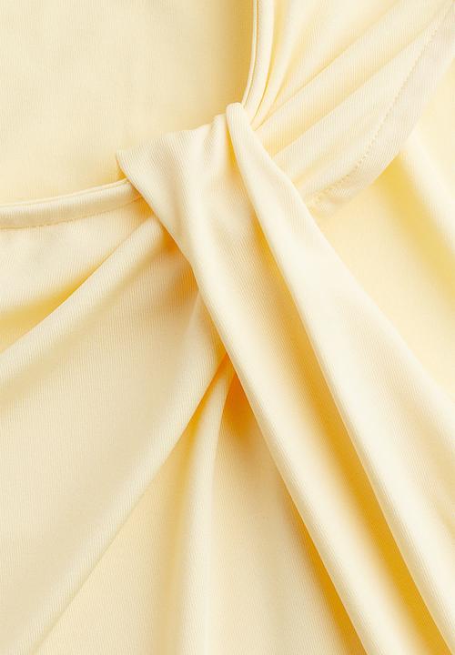 H&M - Twist-detail vest top - light yellow