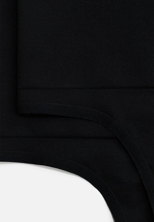 H&M - 2-Pack medium shape thong briefs - black