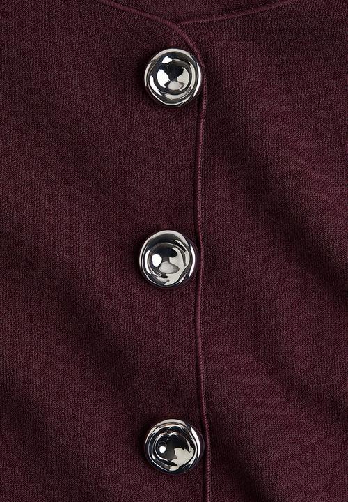H&M - Jersey waistcoat - burgundy