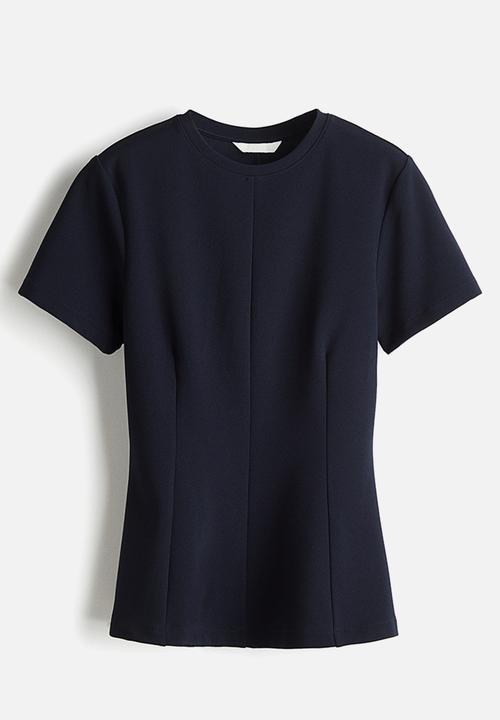 H&M - Waisted top - navy blue