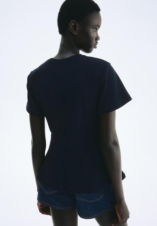 H&M - Waisted top - navy blue