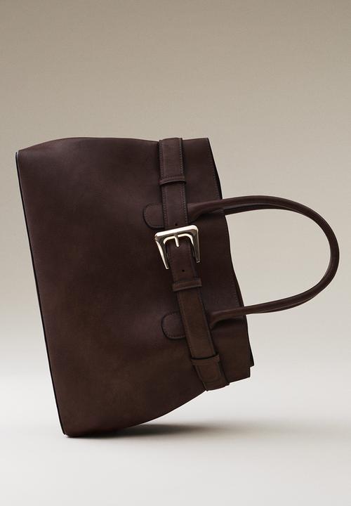 H&M - Belt-detail tote bag - dark brown