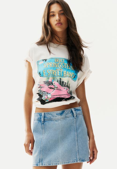 H&M - Mini skirt - light denim blue