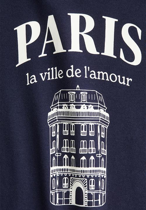 H&M - Cotton t-shirt - navy blue/paris