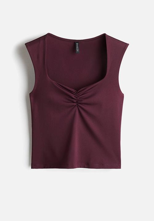 H&M - Gathered vest top - plum purple