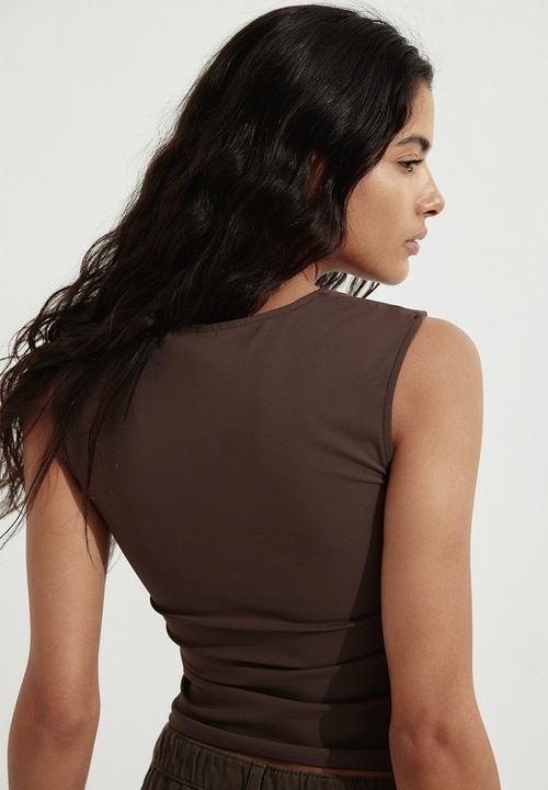 H&M - Gathered vest top - brown