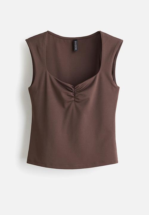 H&M - Gathered vest top - brown