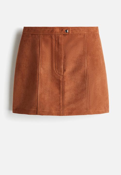 H&M - A-line mini skirt - terracotta