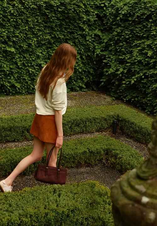 H&M - A-line mini skirt - terracotta