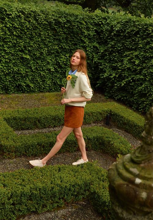H&M - A-line mini skirt - terracotta