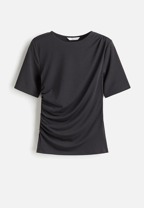 H&M - Draped top - dark grey