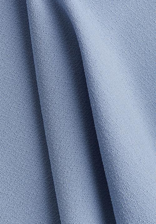 H&M - Tie-detail top - light dusty blue