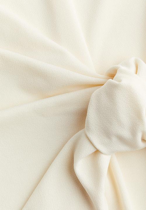 H&M - Tie-detail top - white