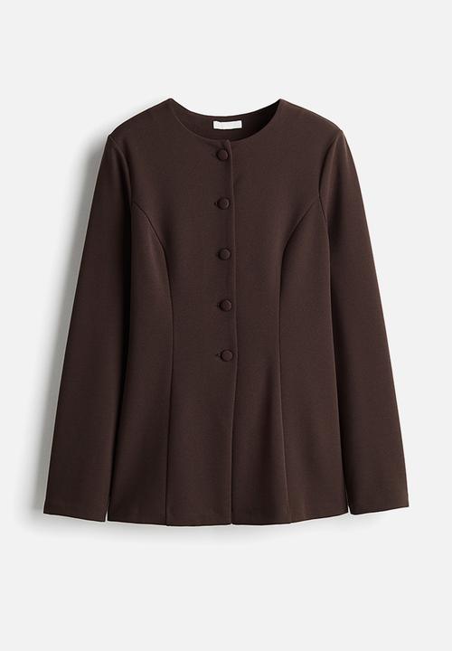 H&M - Interlock blazer - dark brown