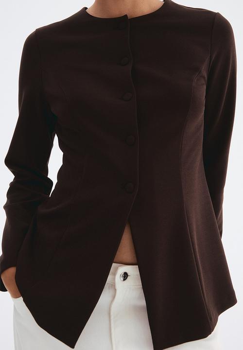 H&M - Interlock blazer - dark brown