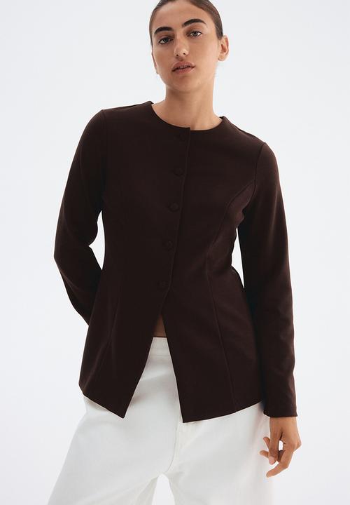 H&M - Interlock blazer - dark brown