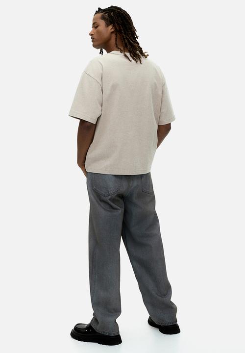 H&M - Loose fit printed t-shirt - beige sunset