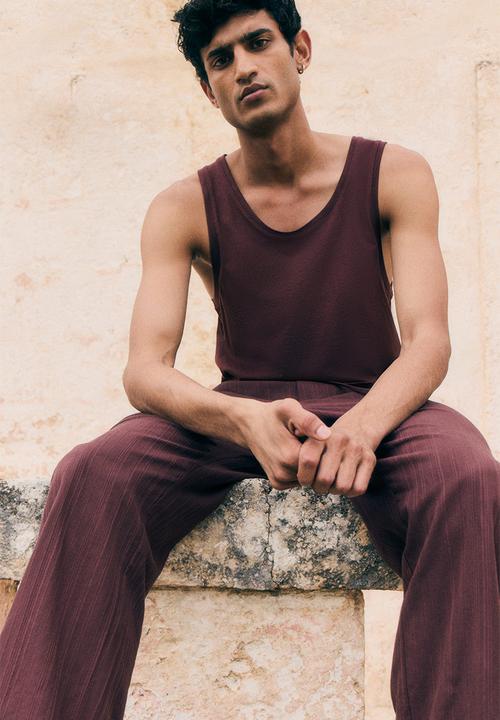 H&M - Pyjama vest top and bottoms - aubergine purple