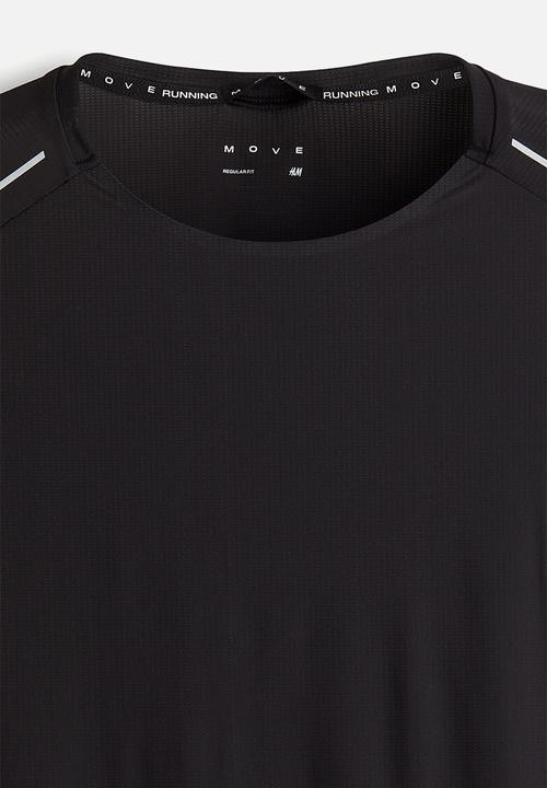 H&M - Regular fit running t-shirt with drymove™ - black