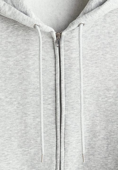 H&M - Loose  fit zip-through hoodie - grey marl