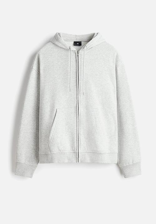 H&M - Loose  fit zip-through hoodie - grey marl