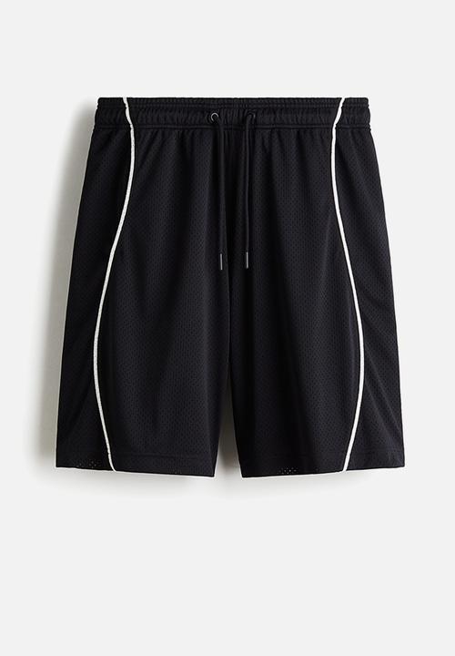 H&M - Relaxed fit mesh shorts - black