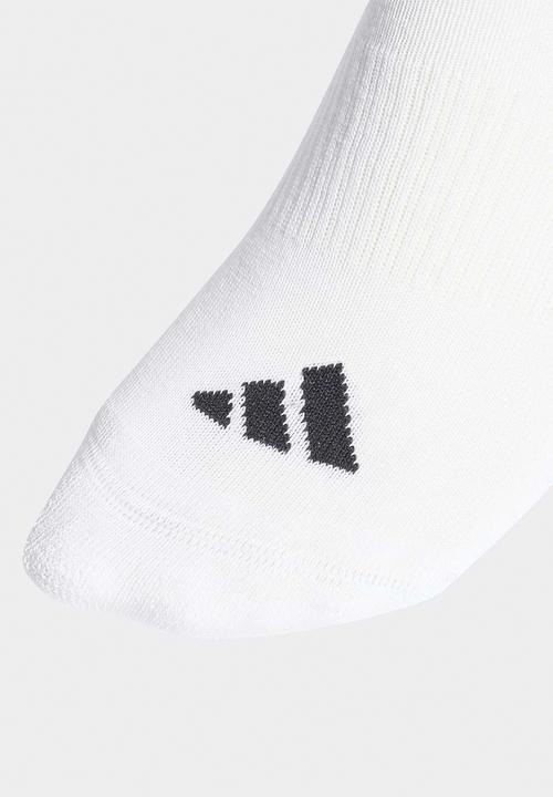 adidas Performance - 3 Stripes Cushioned Sportswear Mid Cut Socks - 3 pack - White/Blk