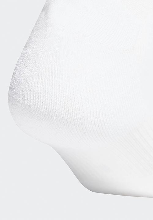 adidas Performance - 3 Stripes Cushioned Sportswear Mid Cut Socks - 3 pack - White/Blk
